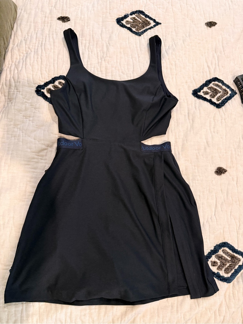 Outdoor Voices Black Cutout Mini Dress